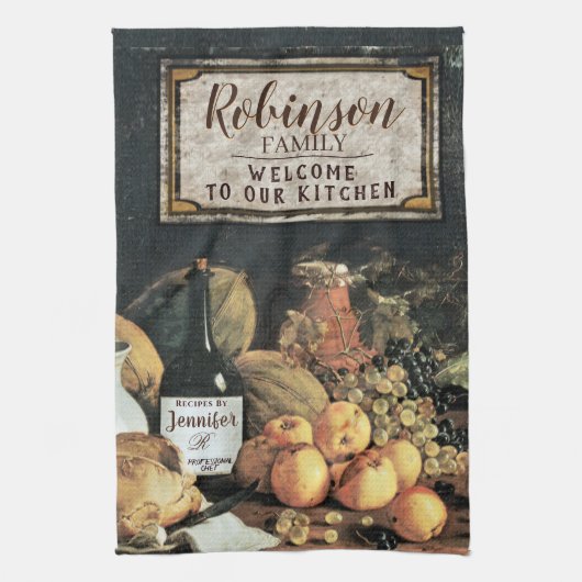 キッチンパーソナライズされたデコール キッチンタオル (縦)