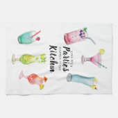 キッチンパーティー トロピカル ドリンク 水彩 キッチンタオル (横)