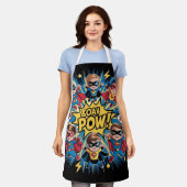 キッチンヒーローのための漫画のキャラクター – 冒険 エプロン (着用した状態)
