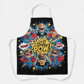 キッチンヒーローのための漫画のキャラクター – 冒険 エプロン (正面)