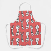 キッチンフォークとスプーン エプロン (正面)