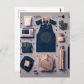 キッチンフラットレイ付きポストカード ポストカード (正面/裏面)