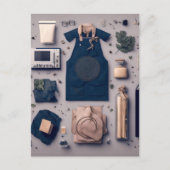 キッチンフラットレイ付きポストカード ポストカード (正面)