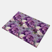 キッチンフロアマット – パープルピーニー ドアマット (アングル)