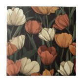 キッチンフロア用シックヴィンテージチューリップセラミックタイル タイル (正面)