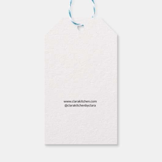 キッチンフードシェフアドレストランカーター名詳細 ギフトタグ (裏面)