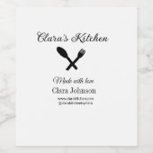 キッチンフードシェフアドレストランカーター名詳細 ワインラベル (シングルラベル)