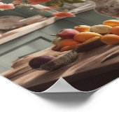 キッチンフード料理シェフベーキングウォール ポスター (角)