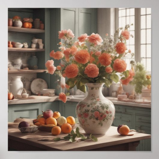 キッチンフード料理シェフベーキングウォール ポスター (正面)