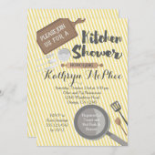 キッチンブライダルシャワーの招待 招待状 (正面/裏面)