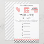 キッチンブライダルシャワーゲームプリント (正面/裏面)