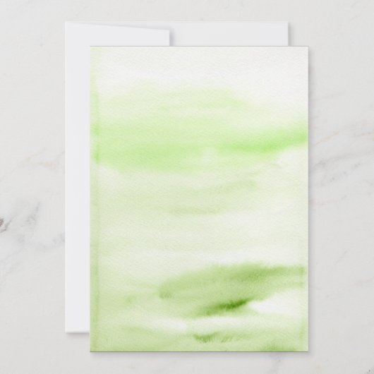 キッチンブライダルシャワーハーブは緑色のスプラッシュをスパイス 招待状 (裏面)