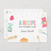 キッチンブライダルシャワーレシピ料理ミントピンク ポストカード (正面/裏面)