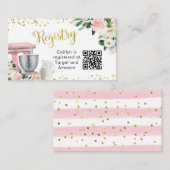 キッチンブライダルシャワーレジストリカード エンクロージャーカード (正面/裏面)