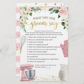 キッチンブライダルシャワー何と言う新郎ゲーム (正面/裏面)