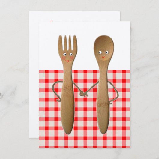 キッチンブライダルシャワー招待状 招待状 (正面/裏面)