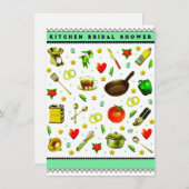 キッチンブライダルシャワー 招待状 (正面/裏面)