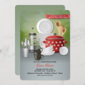 キッチンブライダルシャワー 招待状 (正面/裏面)