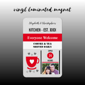 キッチンベスト1年のコーヒーティーレッド写真 マグネット