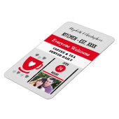 キッチンベスト1年のコーヒーティーレッド写真 マグネット (左側)