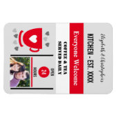 キッチンベスト1年のコーヒーティーレッド写真 マグネット (横)