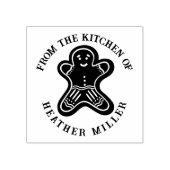 キッチンベーカリージンガパーソナライズされたーブレッドクッキー ラバースタンプ (インプリント)