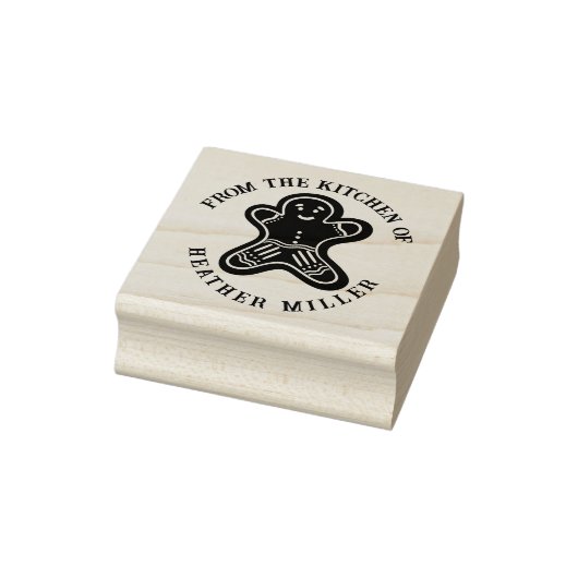 キッチンベーカリージンガパーソナライズされたーブレッドクッキー ラバースタンプ (スタンプ)