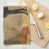 キッチンホースのデコ馬をテーマにしたキッチンアイテム キッチンタオル (四つ折り)