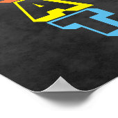 キッチンポスタータイポグラフィカラフル モダン ポスター (角)