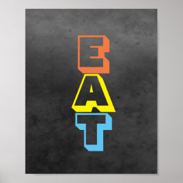 キッチンポスタータイポグラフィカラフル モダン ポスター