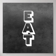 キッチンポスタータイポグラフィグレーと白