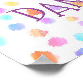 キッチンポスター踊り引用文カラフル水彩 ポスター (角)