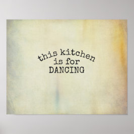 キッチンポスター踊り引用文ヴィンテージスタイル ポスター
