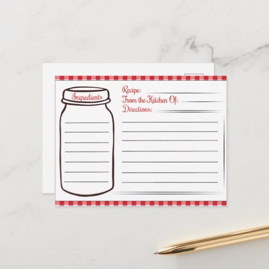 キッチンポストカードからの可愛いレシピ ポストカード (正面/裏面インサイチュ)