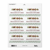 キッチンポットパン器具料理ケータリングシェフ ラベル (フルシート)