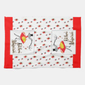 キッチンマジシャンカスタムレトロスター料理タオル キッチンタオル (横)