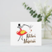 キッチンマジシャンカスタムレトロレシピカード ポストカード (スタンド正面)