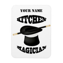 キッチンマジシャンシェフ調理師カスタムフォトマグネット