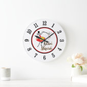 キッチンマジシャンブラックレトロナンバーズクロック ラージ壁時計 (ホーム)