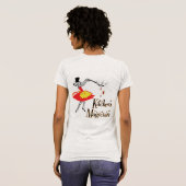 キッチンマジシャンペルソナライズレトロ調理師アート Tシャツ (裏面フル)