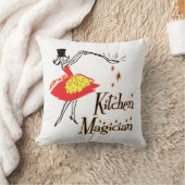 キッチンマジシャンレトロ料理アート クッション (ブランケット)