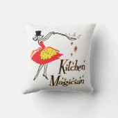 キッチンマジシャンレトロ料理アート クッション (裏面)