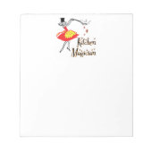 キッチンマジシャンレトロ料理アート ノートパッド (正面)