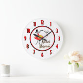 キッチンマジシャン赤いナンバーズウォールクロック ラージ壁時計 (ホーム)