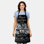キッチンママのクイーンフォトコラージエプロン エプロン (着用した状態)