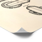 キッチンミキシングマシン1945特許アート古いピーパー ポスター (角)