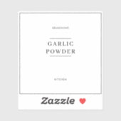 キッチンミニマルパントリーJARラベル シール (シート)