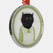 キッチンメイドキャットプレミアムラウンドオーナメント メタルオーナメント (右)