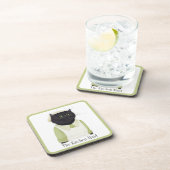キッチンメイド猫懸命プラスチックコースター+文字 コースター (右側)