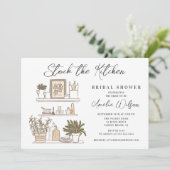 キッチンモダンのブライダルシャワーの招待状を用意する 招待状 (スタンド正面)